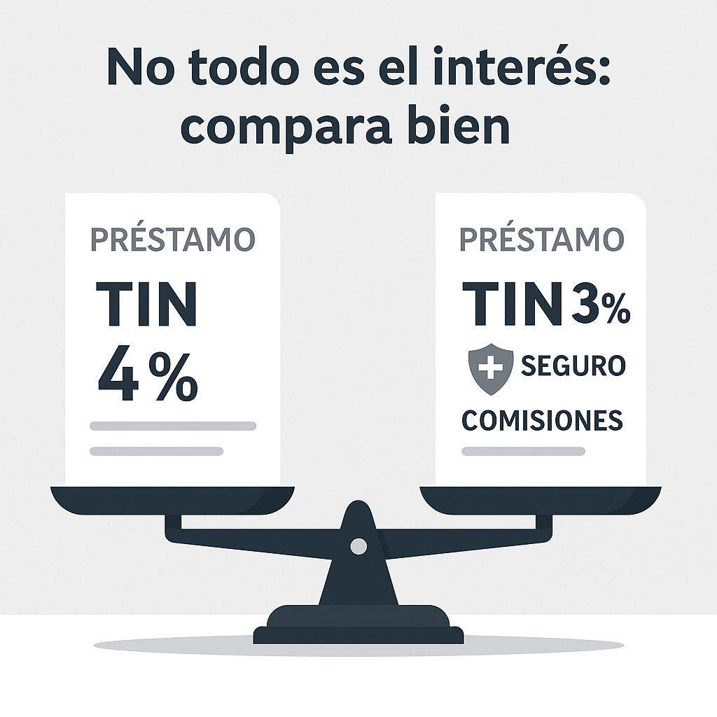 elegir mejor préstamo, comparar ofertas de préstamos, préstamo más barato, TAE, condiciones préstamo