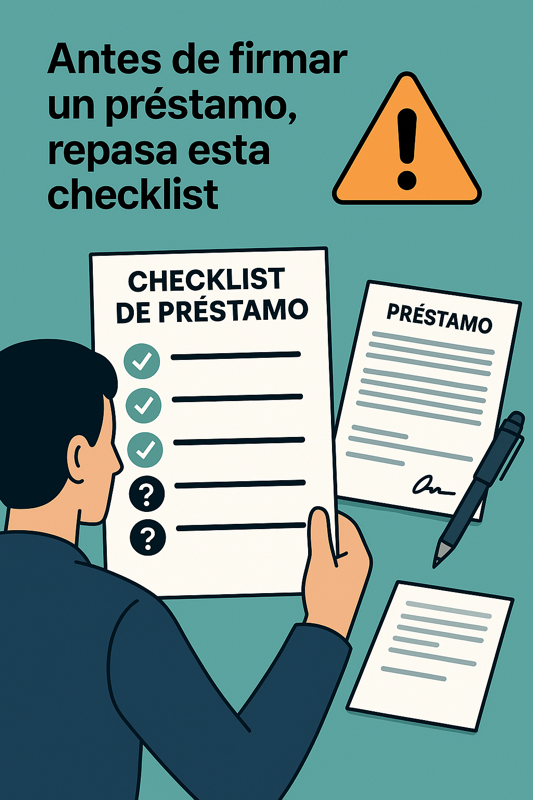 Antes de firmar un préstamo, repasa esta checklist.