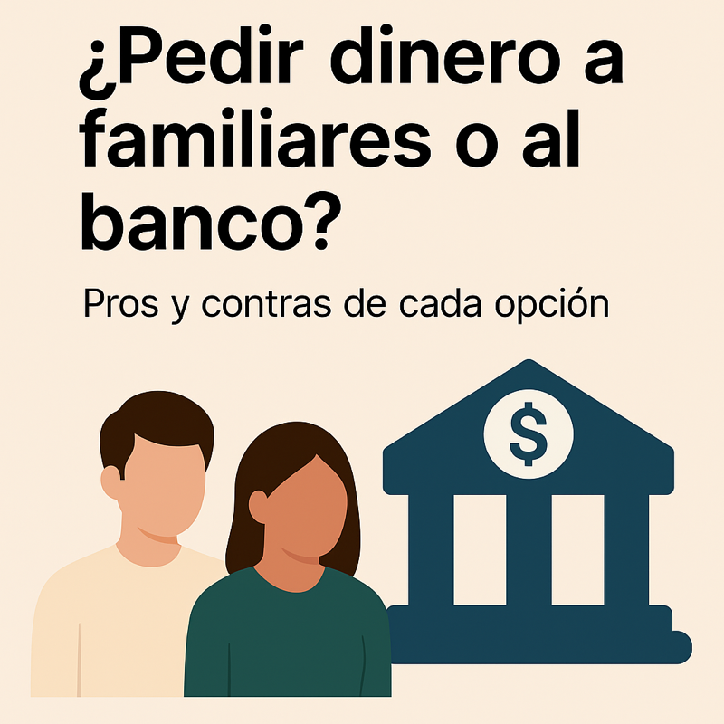Pedir dinero a familiares o al banco
