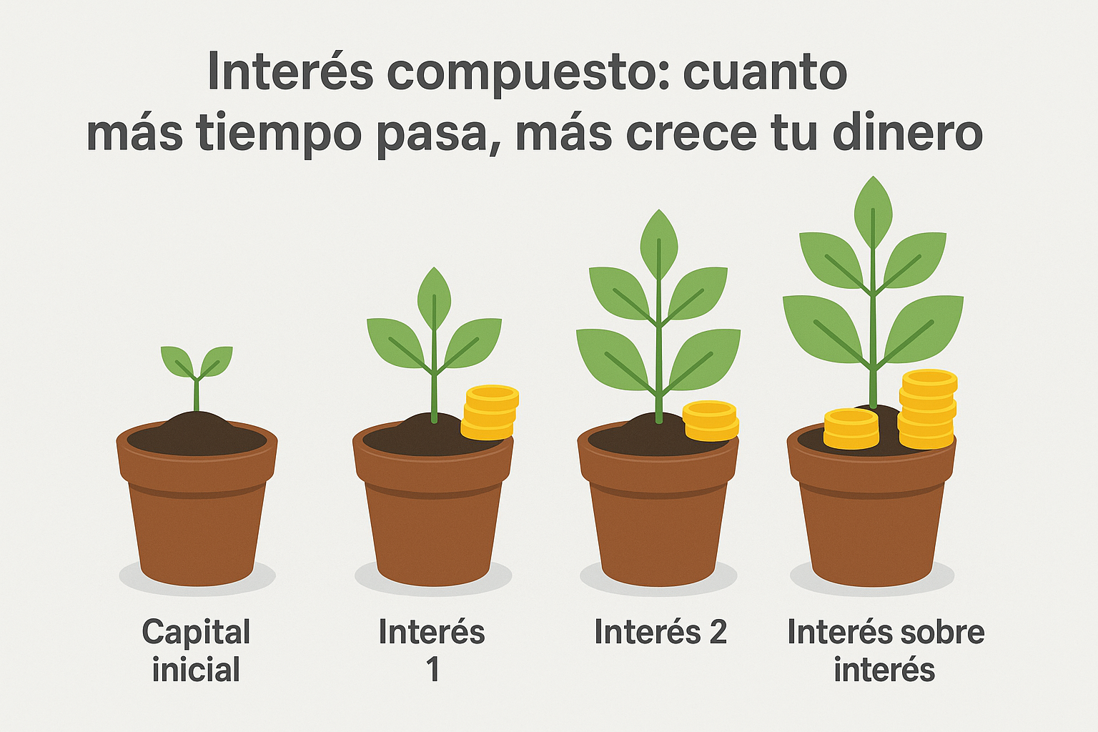 qué es el interés compuesto, cómo funciona, interés simple vs compuesto, ahorrar con interés compuesto