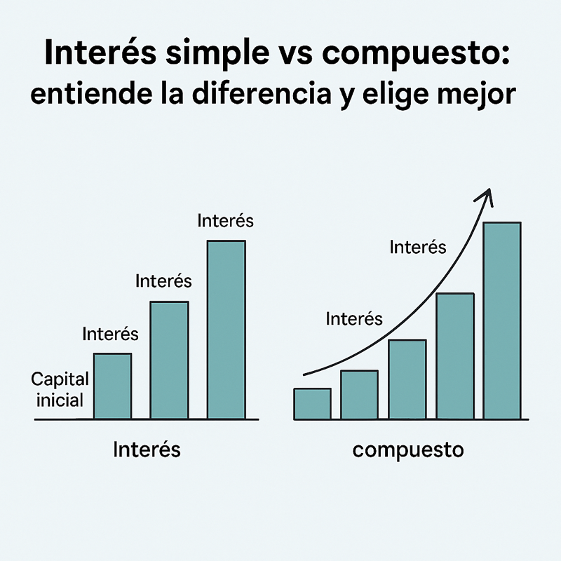 Interés simple vs compuesto: entiende la diferencia y elige mejor